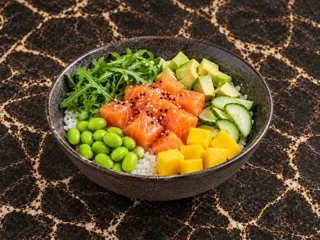 KI-generiertes Beispielbild: Salmon Bowl