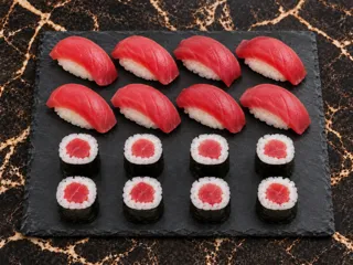 KI-generiertes Beispielbild: Maguro Sushi Set (16 Stk.)